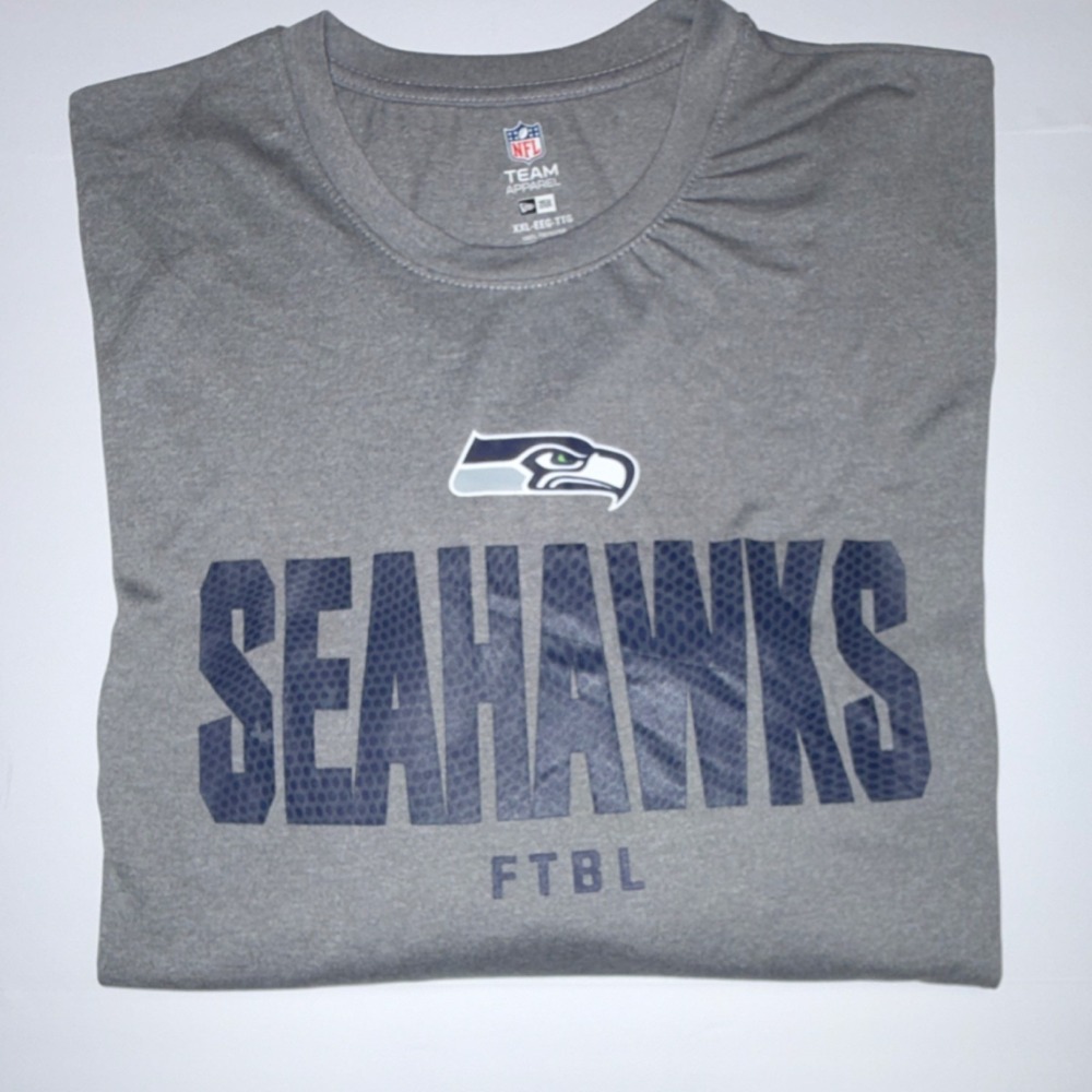 New Era Seattle Seahawks NFL Long Sleeve Shirt XXL Gray Blue Football